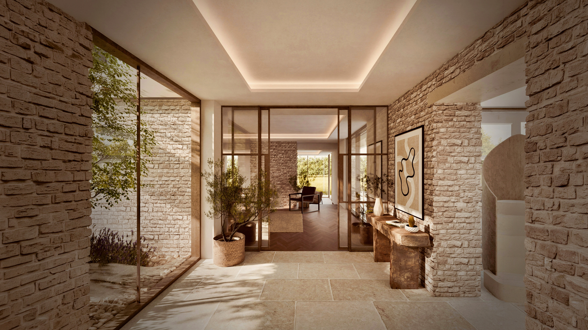 Stone Manor homes and landscaping on Springfield Lane